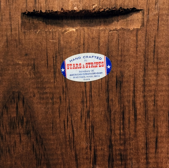 Vintage '79 Wooden Stars & Stripes Wine Bar Sign 🍷 - Picture 3 of 3